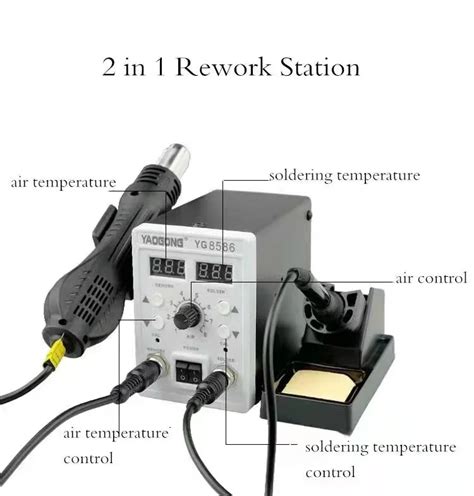 Yaogong 8586 Digital Hot Air Smd Rework Station Smd Repair Machine Bga