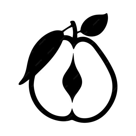 Premium Vector | Vector quince silhouette black color