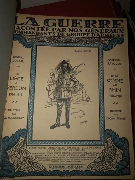 Livres Anciens La Guerre Racont E Par Nos G N Raux Tome Iii Ww