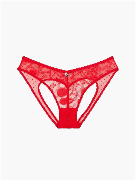 Lovestruck Lace Open Back Bikini Panty In Red SAVAGE X FENTY Germany