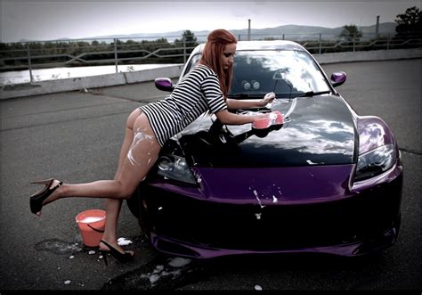 Wallpaper Redhead Ass Women With Cars Honda Striped Clothing