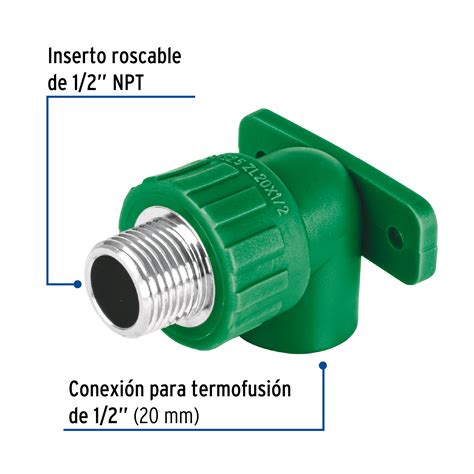 Ficha Tecnica Codo Oreja Ppr Macho Con Inserto Met Lico Foset