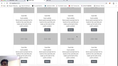 Reactstrap 02 Bootstrap Set The Cards And Designing YouTube