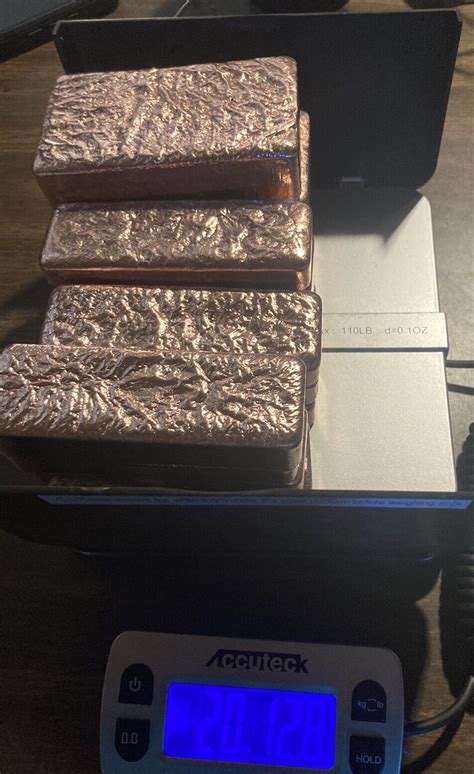 Copper 20 Lbs Copper Ingots Hand Poured Copper Bullion EBay