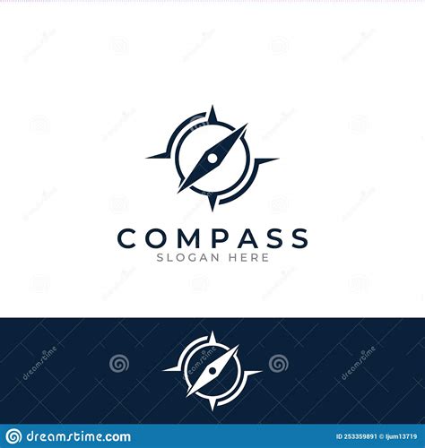 Compass Logo Directional Guide Or Pandom Compass Logo Icon Vector Illustration Template Stock