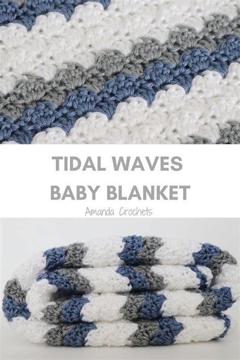 Tidal Waves Baby Blanket Pattern Amanda Crochets Baby Afghan