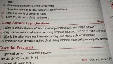 Disuss The Various Method Of Measuring Arithmetic Mean And Point Out