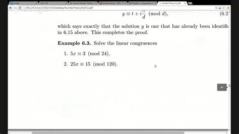 Linear Congruences YouTube