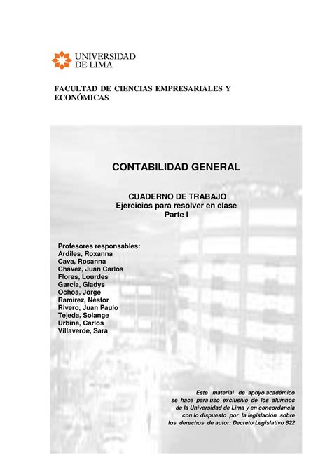 2021 Contabilidad Gerencia CONTABILIDAD GENERAL CUADERNO DE TRABAJO