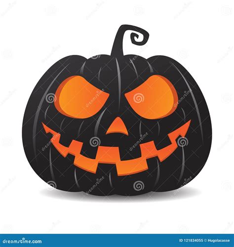 Pumpkin Jack O Lantern Smiley Face Stock Vector - Illustration of illustrator, black: 121834055