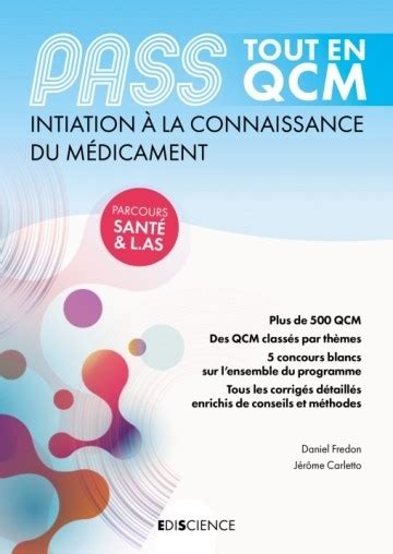 PASS QCM initiation à la connaissance du médicament Daniel Fredon