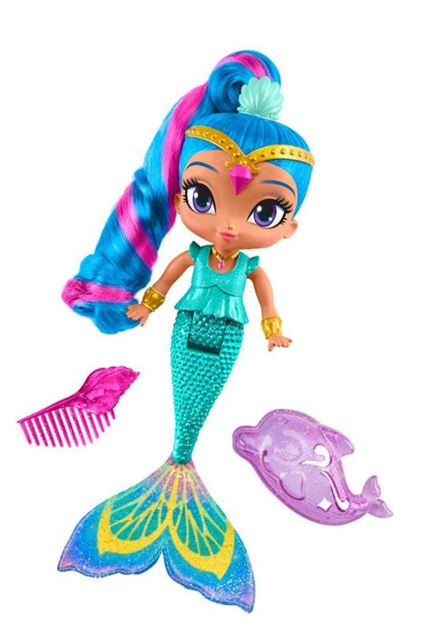 Nickelodeon 9 Inch Shimmer And Shine Magic Mermaid Shine Doll Blue