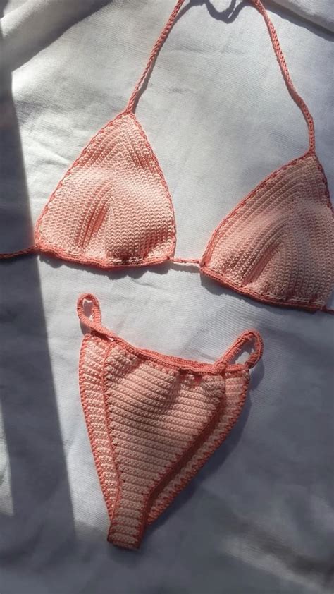 Pink On Pink Crochet Bikini Crochet Swimwear Crochet Swimsuits Crochet Fashion