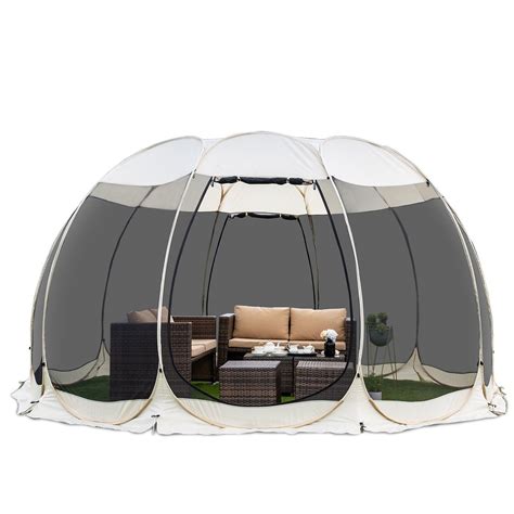 Alvantor 2-15 Person Pop Up Screen House Tent Instant Screened Gazebo ...