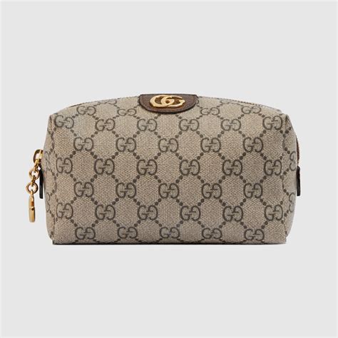 Trousse à maquillage Ophidia GG en toile Suprême GG marron GUCCI FR