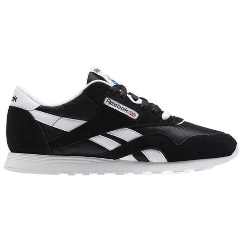 Reebok Classic Nylon Black White Women S Trainers Snowleader