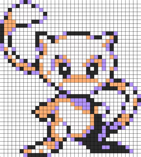 Mew Red And Blue Perler Bead Pattern Bead Sprites Characters Fuse