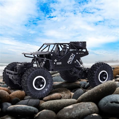 Aosom RC Crawler Carro Telecomandado Todo O Terreno Preto