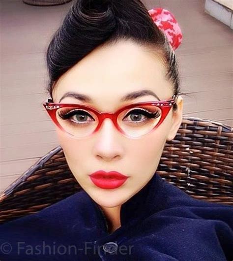 50s Retro Rita Cat Eye Gradient Ombre Wayfe Demi Pinup Clear Eyeglasses Frames Ebay Fashion