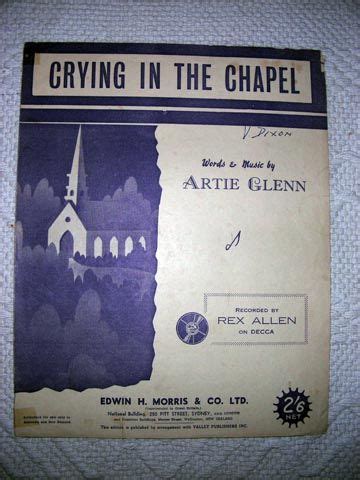 Crying In The Chapel Sheet Music Antique Bottles