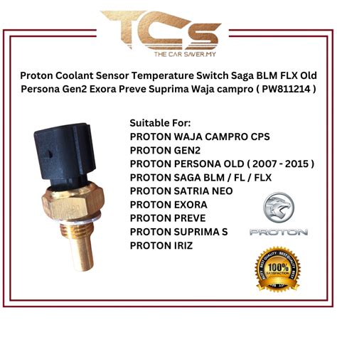 Proton Coolant Sensor Temperature Switch Saga Blm Flx Old Persona Gen2 Exora Preve Suprima Waja