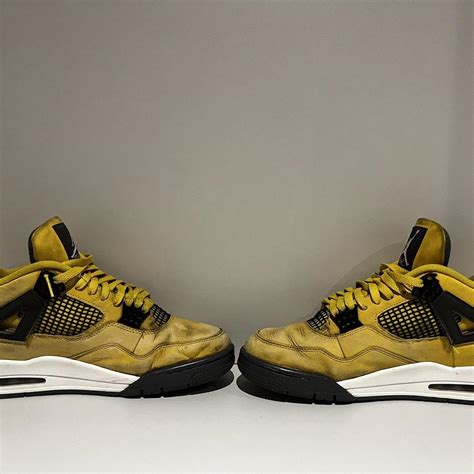 Jordan 4 Lighting Yellow Size 10 (Open to offers) - Depop