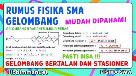 Gelombang Kelas Rumus Lengkap Gelombang Berjalan Dan Stasioner