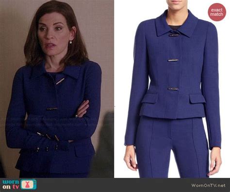 Alicias Blue Toggle Jacket On The Good Wife Wife Clothes Clothes