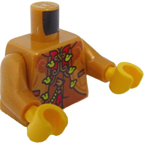 Lego Pearl Gold Man In Dragon Costume Minifig Torso Comes