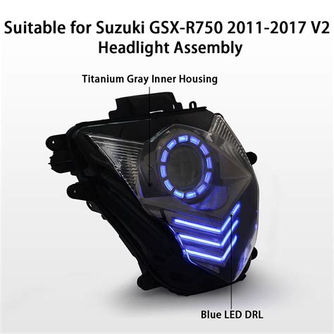 Kt Led Motorcycle Lamp Headlight Assembly For Suzuki Gsxr Gsx R