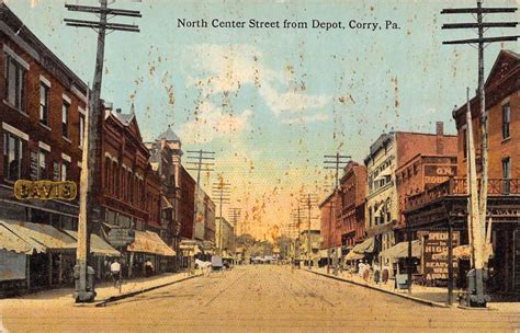 Corry Pennsylvania North Center Street Scene Antique Postcard K80977 ...