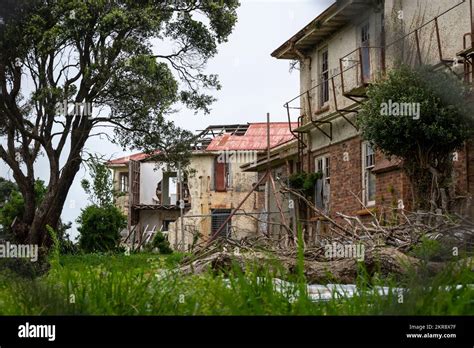 Derelict Hospital Buildings Patea Taranaki North Island New Zealand