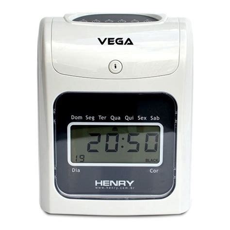 Relogio de ponto cartografico henry vega c 50 cartões no Shoptime