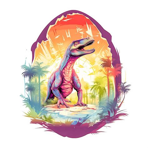 Premium Photo A Cute Dinosaur Hatching From An Egg And Egg In