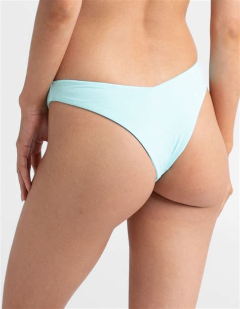 FULL TILT V High Leg Cheekier Bikini Bottoms AQUA Tillys