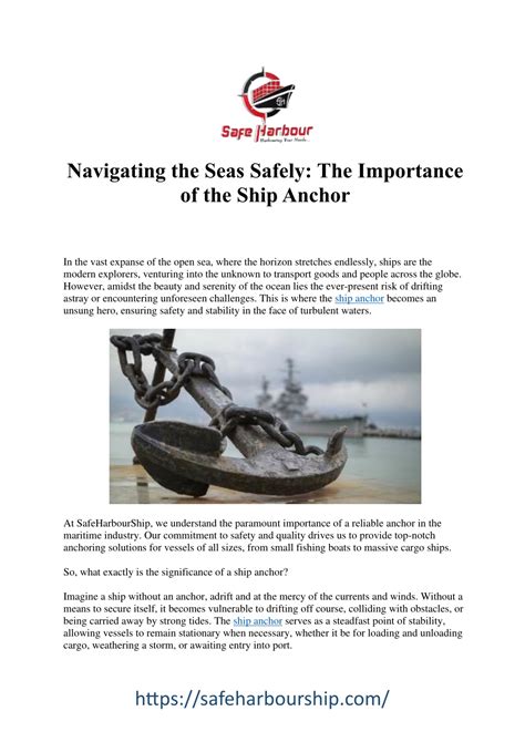 Ppt Anchoring Solutions Explore The Versatility Of Ship Anchors