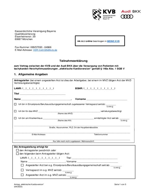 Ausf Llbar Online Kvb Form Kurarzt Nach Kurarztv Genehmigung Pdf Fax