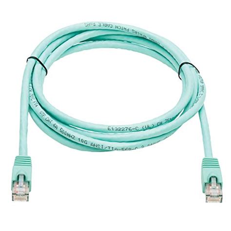7FT CAT6 CAT6A PATCH CABLE 10G AUGMENTED SNAGLESS RJ45 M/M AQUA (N261-007-AQ)