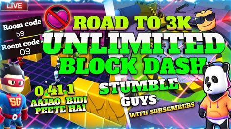 Live Stumble Guys Unlimited Block Dash Code Version Unlimited Bd