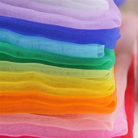 150cm Width Solid Color Net Mesh Fabric Chiffon Gauze Fabric Organza