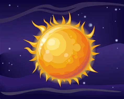 Sun in a space background — Stock Vector © silvertiger #7793839