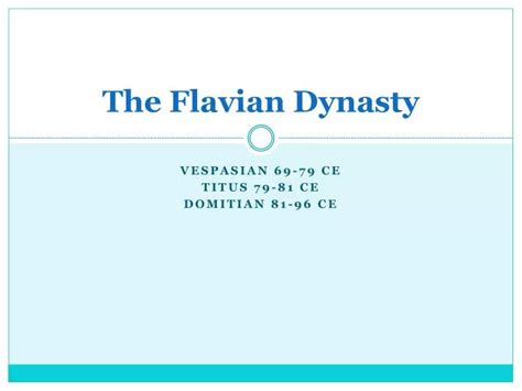 PPT - The Flavian Dynasty PowerPoint Presentation, free download - ID ...