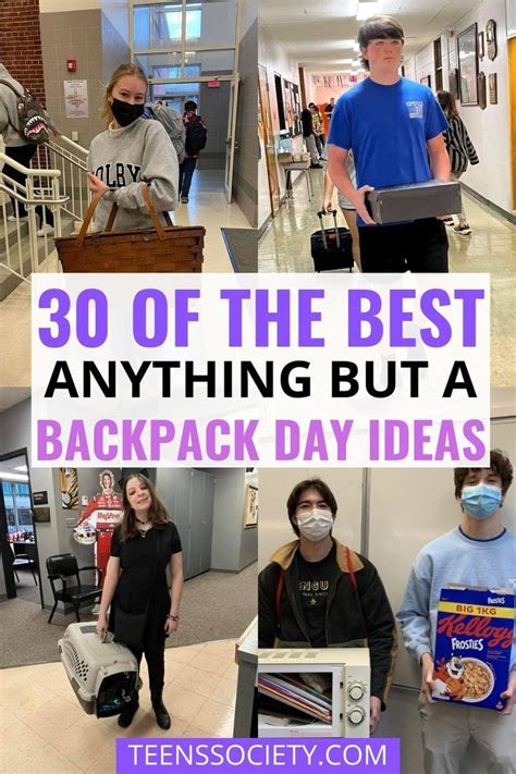 Funny Anything But A Backpack Day Ideas For School Spirit