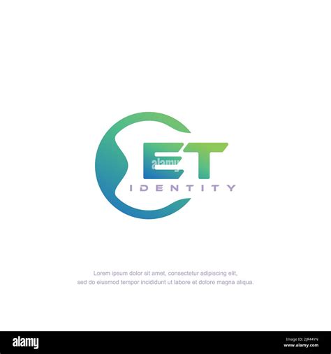 Et Initial Letter Circular Line Logo Template Vector With Gradient