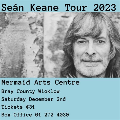 Seán Keane Tour 2023 Mermaid County Wicklow Arts Centre Bray