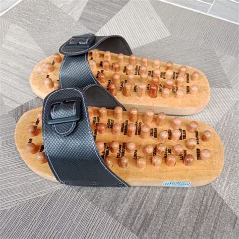 Jual Sandal Rematik Kayu Alas Kaki Kesehatan Sendal Pijat Terapi