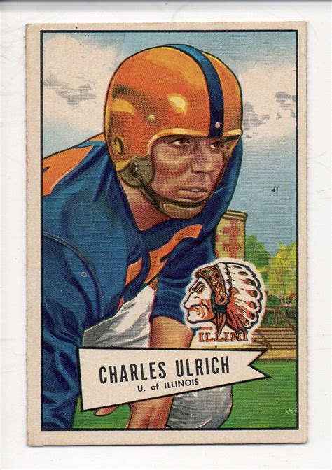 1952 Bowman Small Football Card 134 Charles Ulrich Chicago Cardinals