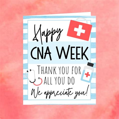 Happy Cna Appreciation Week Greeting Card Nurses Aid Etsy