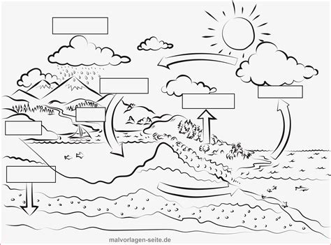 Ausmalbilder Wasserkreislauf Kostenlose Arbeitsbl Tter Und