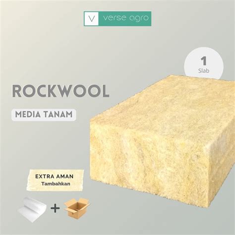 Jual Media Tanam Rockwool Hidroponik 1 Slab Shopee Indonesia